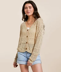 Pointelle Cardigan Sweater