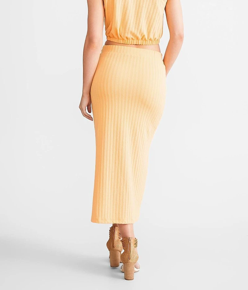 Textured Midi Skirt