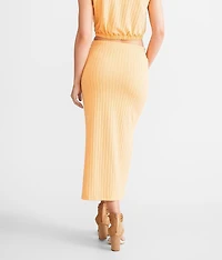 Textured Midi Skirt