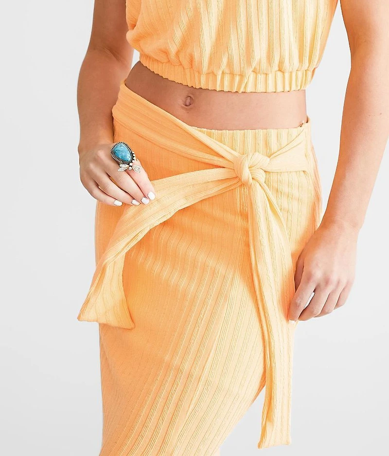Textured Midi Skirt