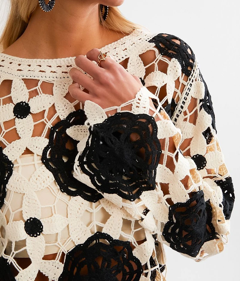 Crochet Cropped Sweater