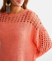 Pointelle Knit Sweater