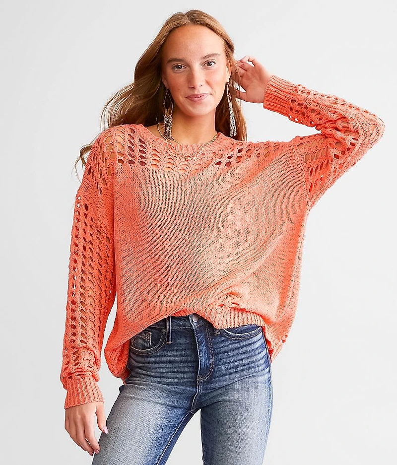 Pointelle Knit Sweater