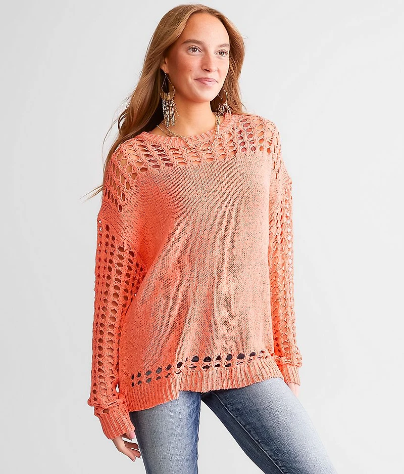 Pointelle Knit Sweater