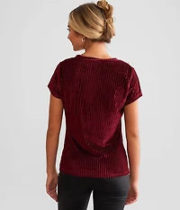 Velvet Striped Top
