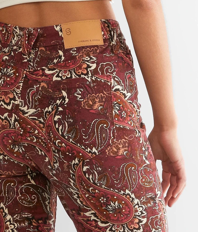 Paisley Corduroy Flare Pant