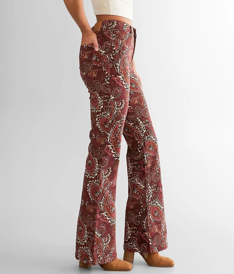 Paisley Corduroy Flare Pant