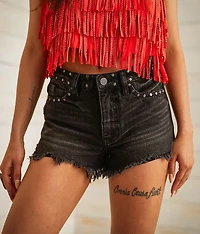 High Rise Studded Short