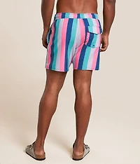 Resort Striped Stretch Swim Trunks