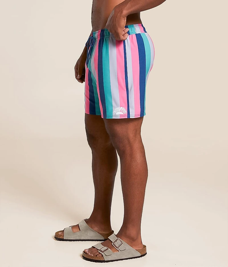 Resort Striped Stretch Swim Trunks