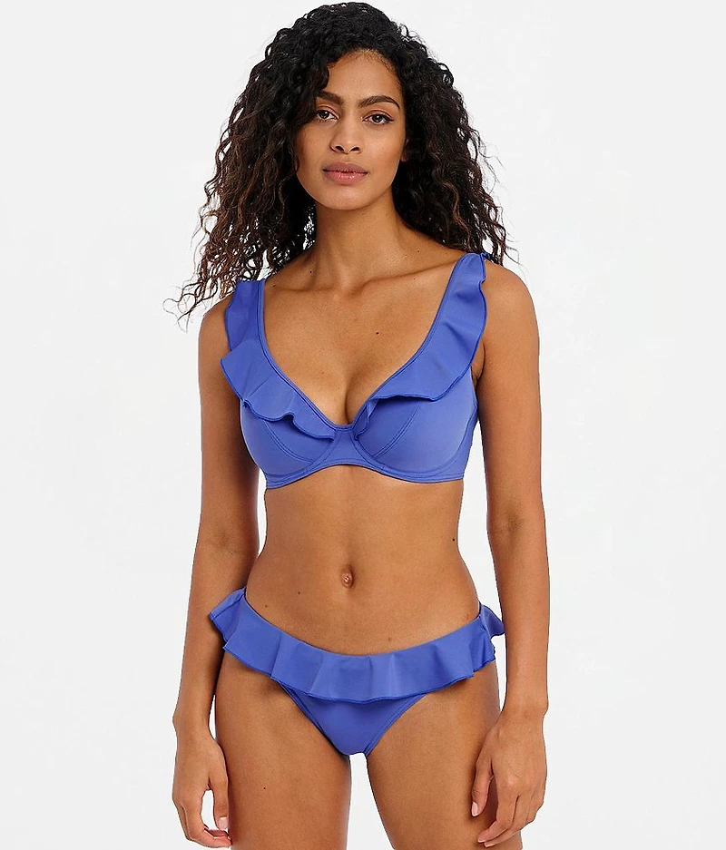 Jewel Cove Apex Ruffle Underwire Swim Top