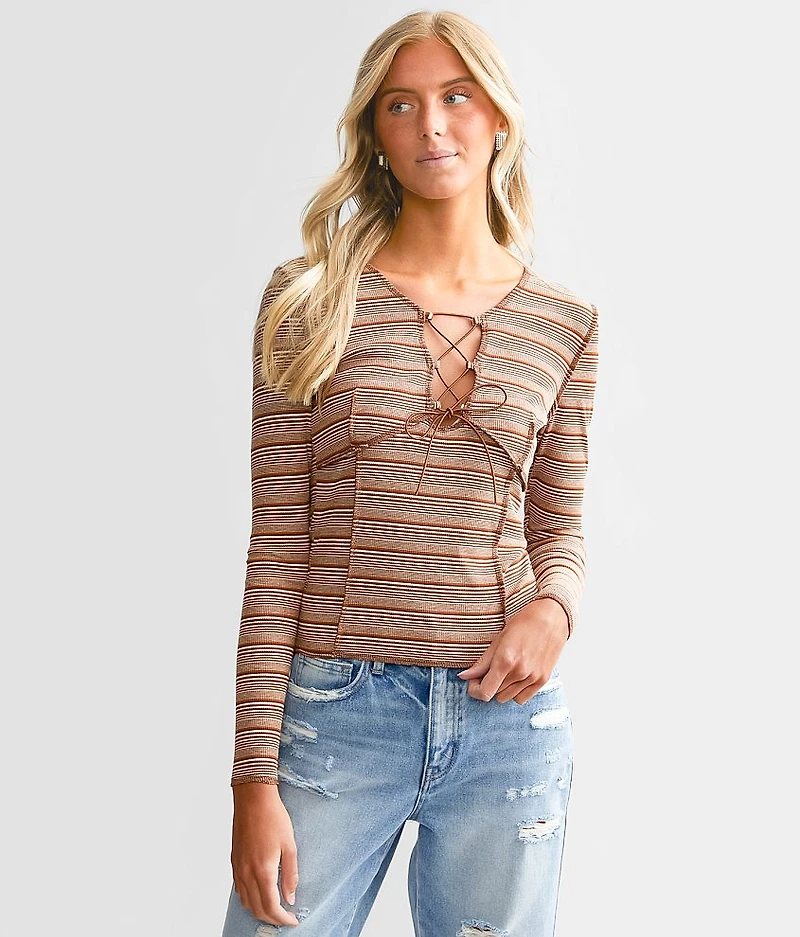 Lace-Up Top