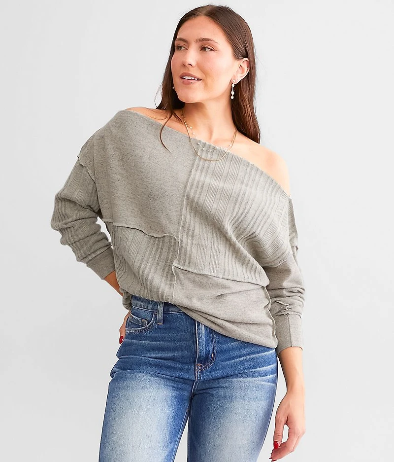 Pieced Off The Shoulder Top