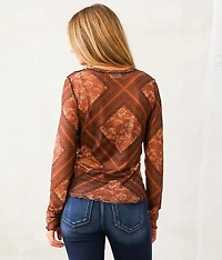 Exposed Seam Mesh Top