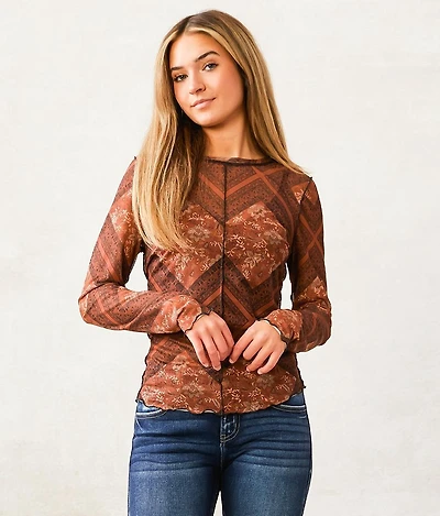 Exposed Seam Mesh Top