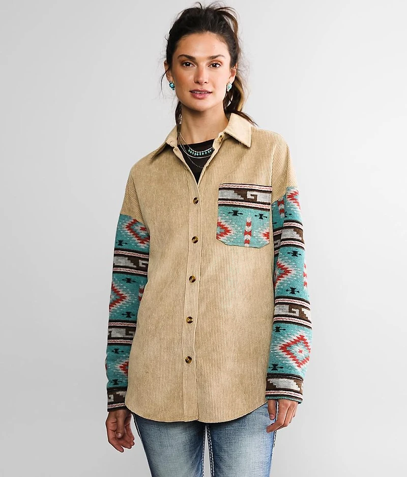 Aztec Corduroy Shacket