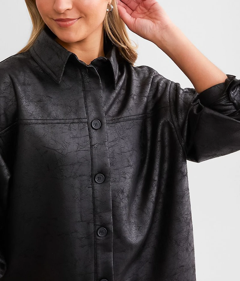 Faux Suede Shacket