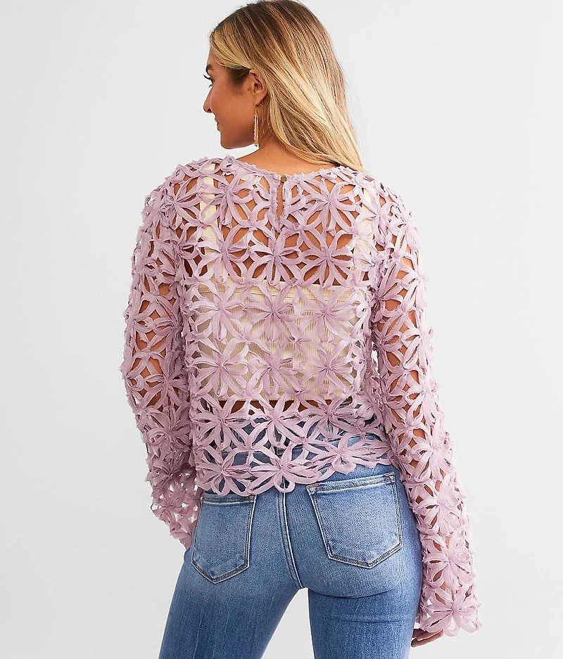 Raw Edge Floral Top