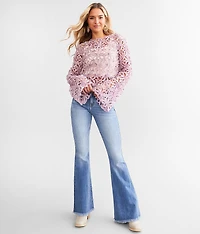 Raw Edge Floral Top
