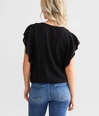 Floral Mesh Top