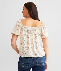 Floral Puff Sleeve Top