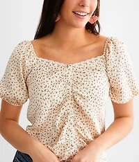 Floral Puff Sleeve Top