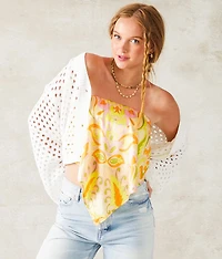 Satin Overlay Tube Top