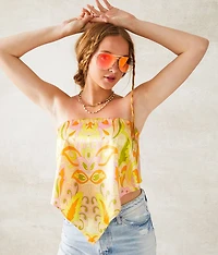 Satin Overlay Tube Top