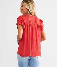 Chiffon Ruffle Top