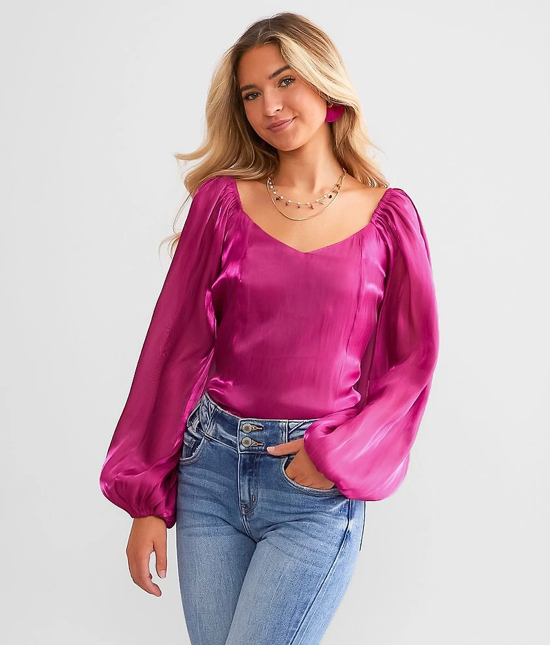 Metallic Sweetheart Top