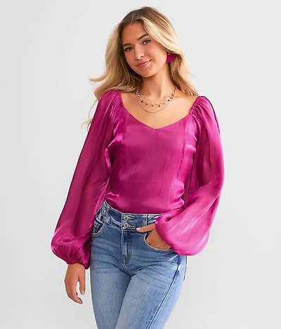 Metallic Sweetheart Top