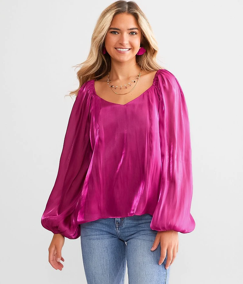 Metallic Sweetheart Top