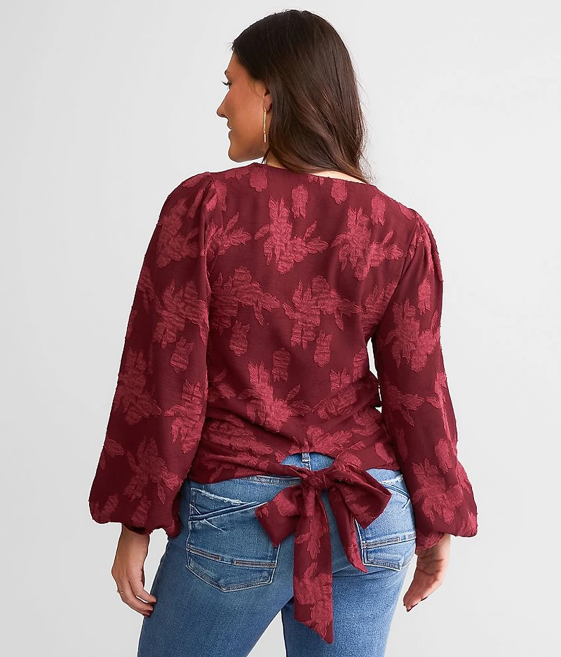 Floral Jacquard Top