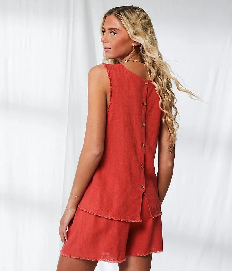 Resort Edit - Back Button Tank Top