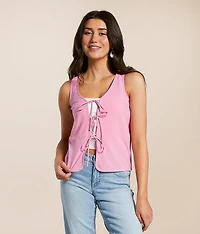 Front Tie Tank Top