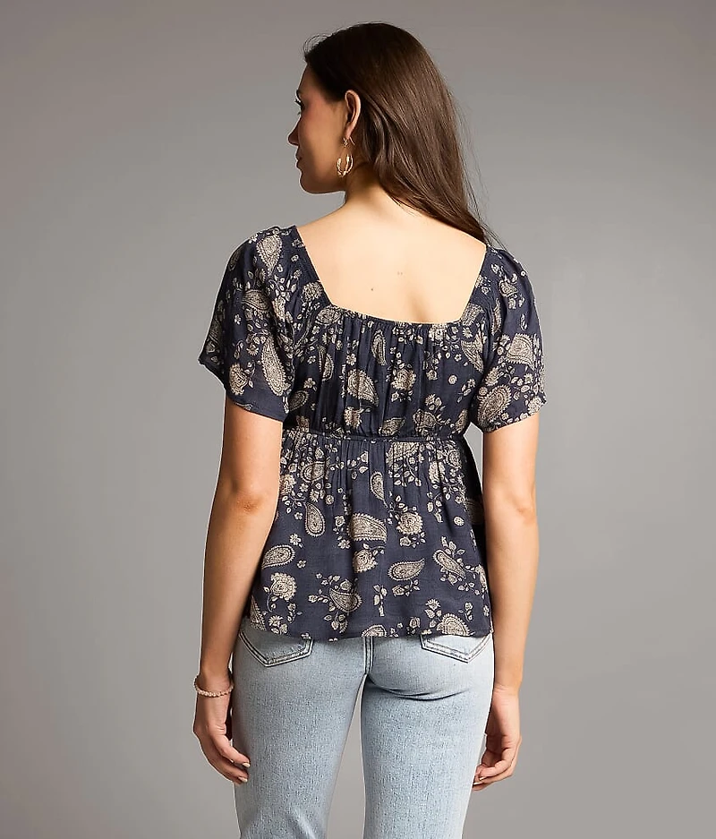 Paisley Print Top