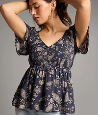 Paisley Print Top