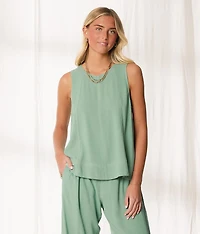 Resort Edit - Pieced Woven Tank Top
