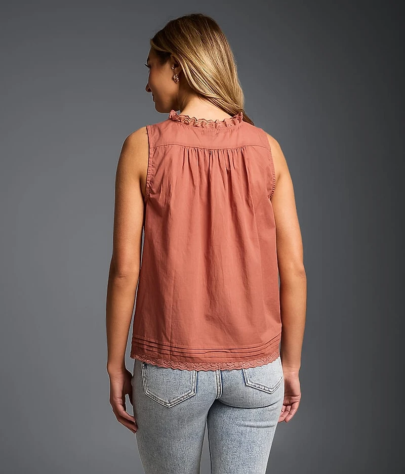 Refined Edit - Lace Trim Tank Top