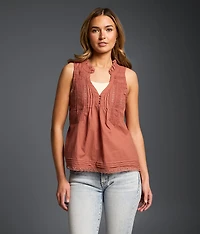 Refined Edit - Lace Trim Tank Top