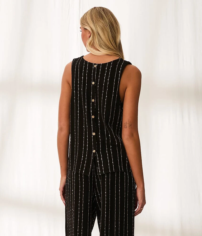 Resort Edit - Sequin Embroidered Tank Top