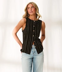 Resort Edit - Sequin Embroidered Tank Top