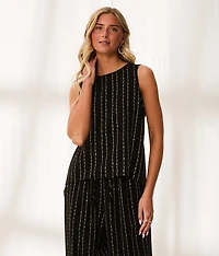 Resort Edit - Sequin Embroidered Tank Top