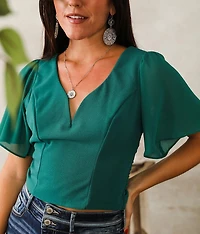 Sweetheart V-Wire Cropped Top