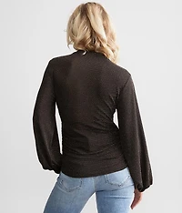 Metallic Keyhole Top