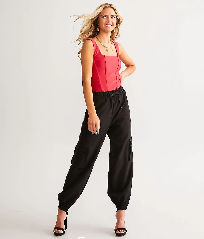 Square Neck Corset Tank Top