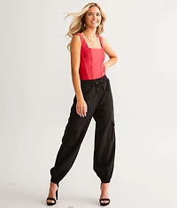Square Neck Corset Tank Top