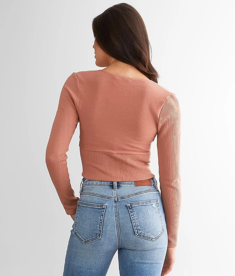 Seamless Surplice Top