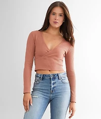 Seamless Surplice Top