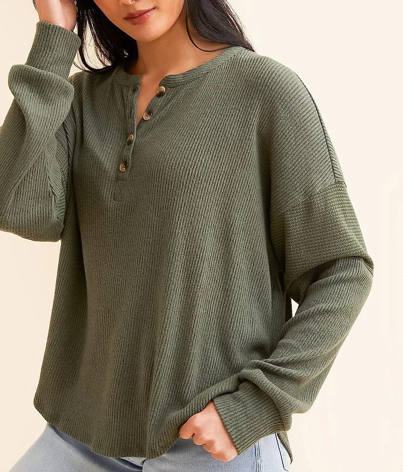 Ribbed Henley